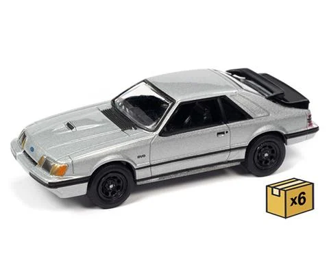 1986 Ford Mustang SVO in Silver - 6 pieces in a Non-Returnable Factory-Sealed CASE