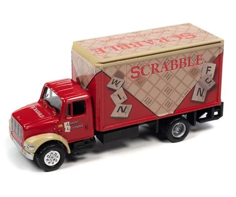 Scrabble - 1999 International Cargo Truck in Red with Scrabble Graphics