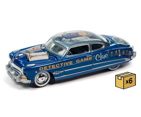 Vintage 1951 Hudson Hornet Mrs Peacock/ Poker Chip in Lagoon Blue with Bali Blue Clue Graphics 6 - JOHNNY LIGHTNING