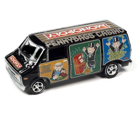 Monopoly - 1976 Dodge Van Casino Van with Atlantic City Plate Gambling Dodge Van Token in Black with Monopoly