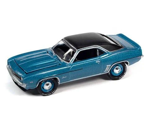 1969 Chevrolet COPO RS Camaro in Azure Turquoise with Flat Black Roof - JOHNNY LIGHTNING