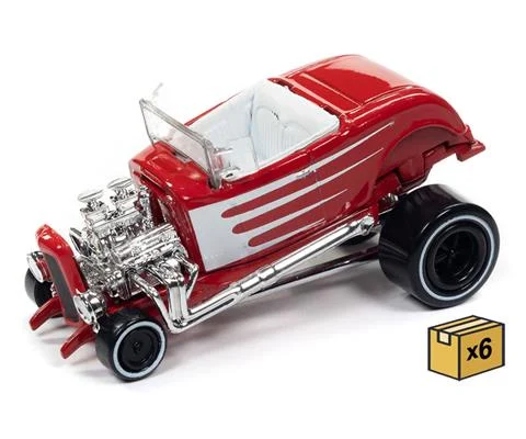 1932 Ford Hiboy in Red with White Scallops - Zingers - 6 pieces in a Non-Returnable Factory-Sealed CASE