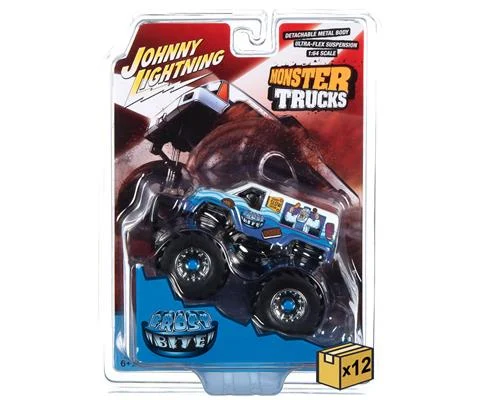 Frost Bite - I Scream You Monster Truck in Blue White and Purple with Black Tires - 12 pieces