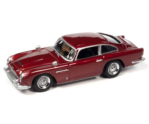 1966 Aston Martin DB5 in Rossa Rubina Chiara Metallic Rose - JOHNNY LIGHTNING