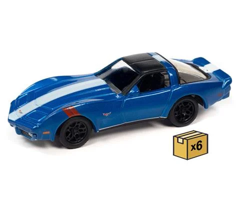 1979 Chevrolet Corvette in Dark Metallic Blue - 6 pieces in a Non-Returnable Factory-Sealed CASE