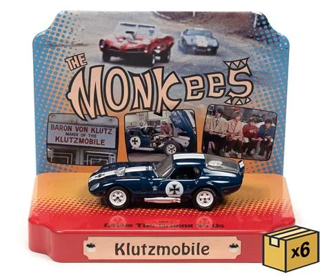 The Monkees - Shelby Daytona Cobra - The Klutzmobile with Tin display Blue and White - 6 pieces in