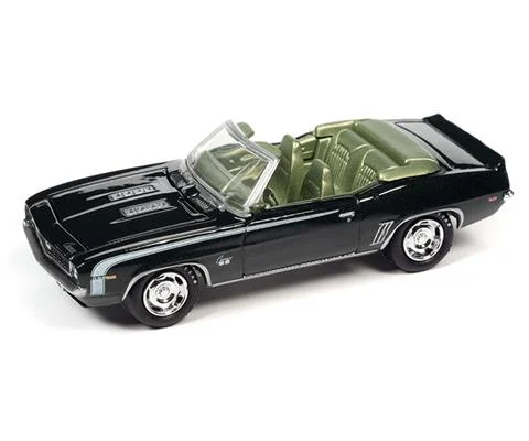 1969 Chevrolet Camaro RS/SS Convertible in Fathom Green Poly with White Hockey Side Stripe - JOHNNY LIGHTNING