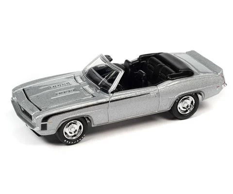 1969 Chevrolet Camaro RS/SS Convertible in Cortez Silver with Black Hockey Side Stripe - JOHNNY LIGHTNING
