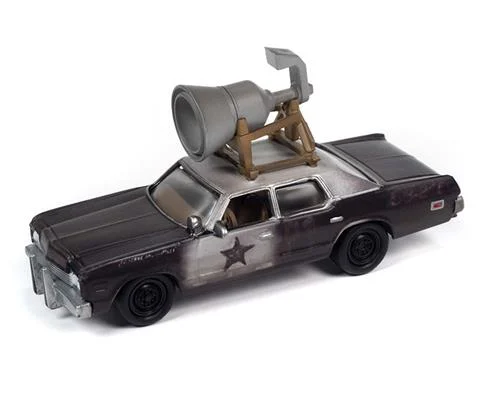 Blues Brothers with Roof Speaker - 1974 Dodge Monaco in Black and White