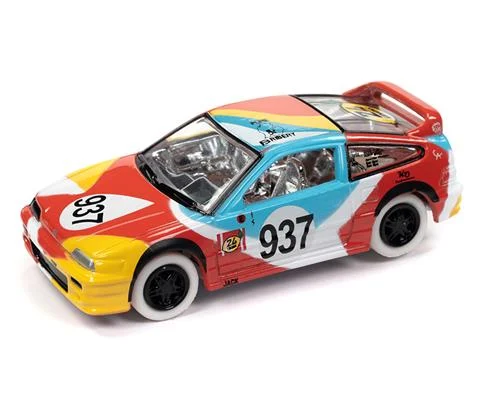 1989 Honda CRX in Red White Yellow and Blue Body - 24hrs of Lemons