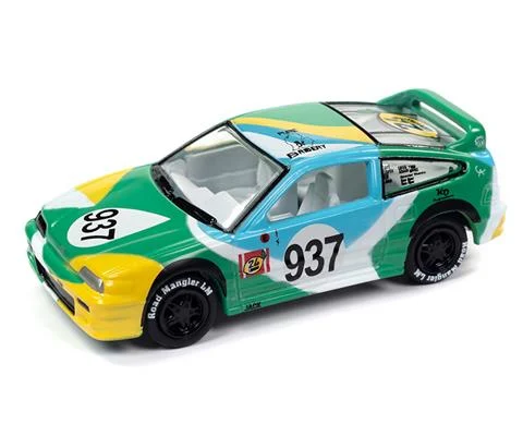 1989 Honda CRX in Green Yellow White and Blue Body - 24hrs of Lemons