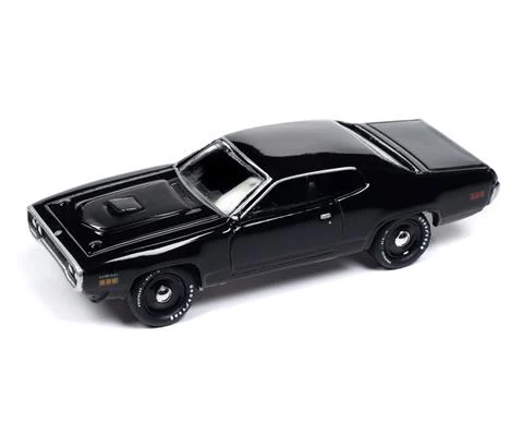 1971 Plymouth Road Runner in Gloss Black - JOHNNY LIGHTNING