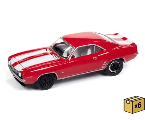 1969 Chevrolet Camaro Z28 in Red with White Stripes - 6 pieces in a Non-Returnable Factory-Sealed CASE