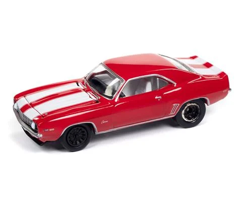 1969 Chevrolet Camaro Z28 in Red with White Stripes - JOHNNY LIGHTNING
