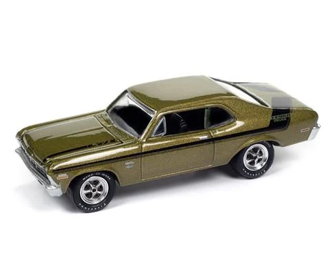 1970 Yenko Deuce Chevrolet Nova in Citrus Green Poly with Black Stripes - JOHNNY LIGHTNING