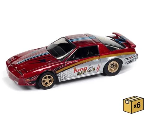 1987 Pontiac Trans Am King of the Jungle in Metallic Red with Silver and 6 pieces in a Non-Returnable