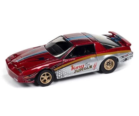 1987 Pontiac Trans Am King of the Jungle in Metallic Red with Silver and Gold - JOHNNY LIGHTNING