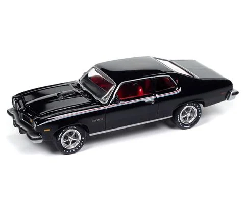 1974 Pontiac GTO in Gloss Black - JOHNNY LIGHTNING