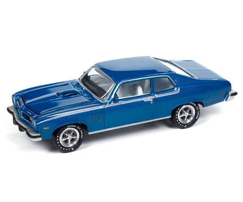 1974 Pontiac GTO in Regatta Blue Poly - JOHNNY LIGHTNING