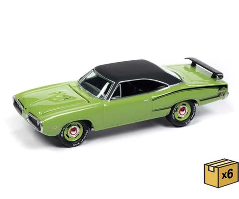 1970 Dodge Super Bee in Sublime Green with Flat Black Roof - 6 pieces in a Non-Returnable Factory-Sealed CASE