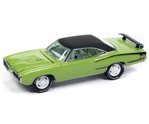 1970 Dodge Super Bee in Sublime Green with Flat Black Roof and White Lightning Chassis and Rims - JOHNNY LIGHTNING