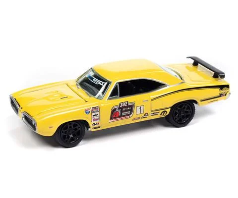 1970 Dodge Super Bee in Banana Yellow with Optima Ultimate Street Car Race Graphics - JOHNNY LIGHTNING