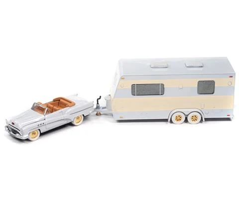 1953 Buick Super with Travel Trailer - JOHNNY LIGHTNING