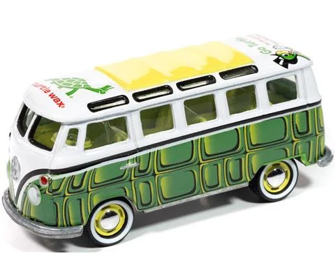 Turtle Wax - 1965 Volkswagen 21 Window Samba Bus in Gloss White with Green Turtle Shell Graphics