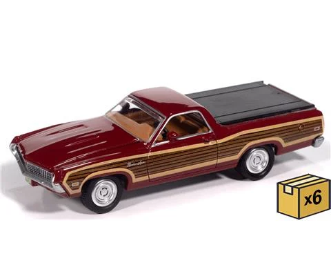 1970 Ford Ranchero in Counter Revolutionary Red - 6 Pieces in a Non-Returnable Factory-Sealed CASE
