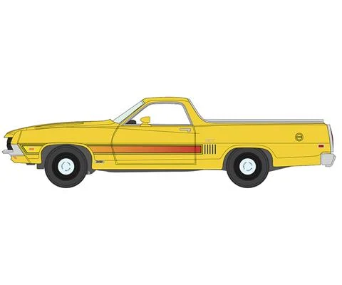 1970 Ford Ranchero GT in Bright Yellow - JOHNNY LIGHTNING