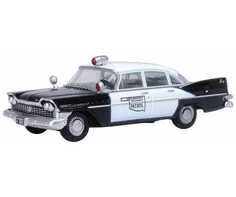 Oklahoma Highway Patrol - 1959 Plymouth Savoy Sedan in Black and White