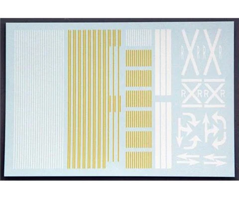 Modern Road Markings - Stripes Arrows and Railroad Crossings