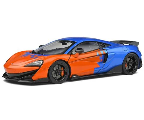 2019 McLaren 600LT F1 Team Tribute Livery in Blue and Orange - SOLIDO