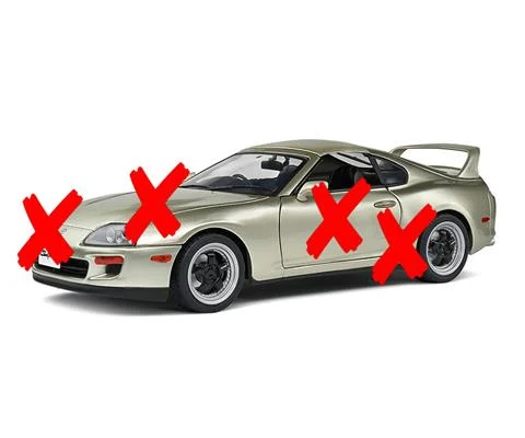 1998 Toyota Supra MK 4 in Silver - SOLIDO