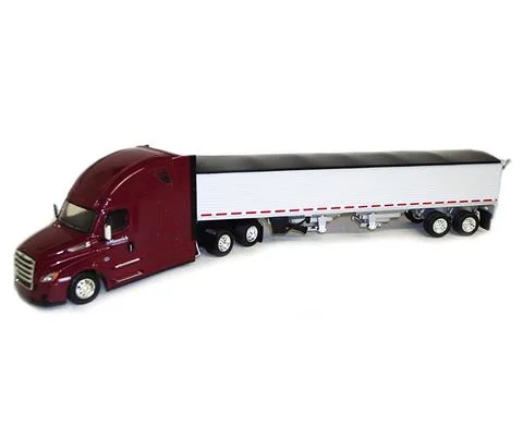 Maverick - Freightliner Cascadia Evolution Sleeper in Maroon with Grain Trailer