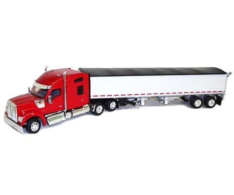 Kenworth W900 Sleeper in Red with Grain Trailer - TONKIN