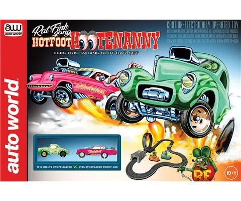 Rat Fink - 14 5 Rat Fink Gang Hotfoot Hootenanny Slot Race Set