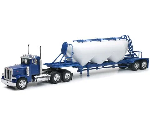 Peterbilt 379 Semi Truck with a Pnuematic Dry Bulk Trailer - NEW-RAY