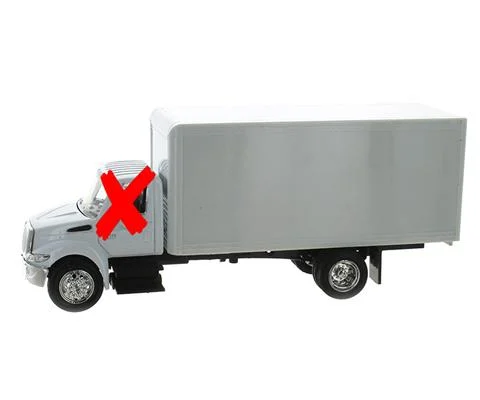 International 4200 White Box Truck cab is - NEW-RAY