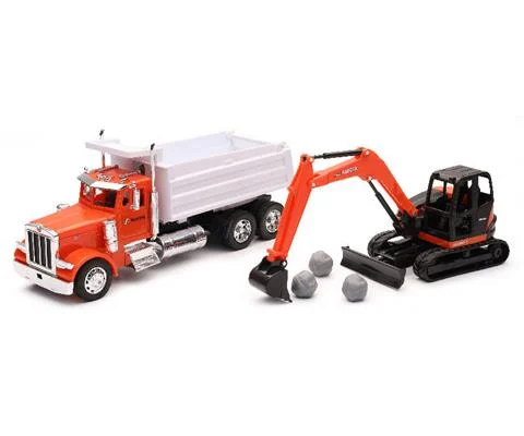 Kubota - Peterbilt 379 Dump Truck with Kubota Mini Excavator