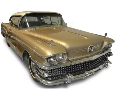 1958 Buick Limited Riviera Coupe in Glacier White and Gold Mist - SUNSTAR