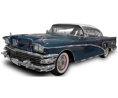 1958 Buick Limited Riviera Coupe in Glacier White and Dark Turquoise Poly - SUNSTAR
