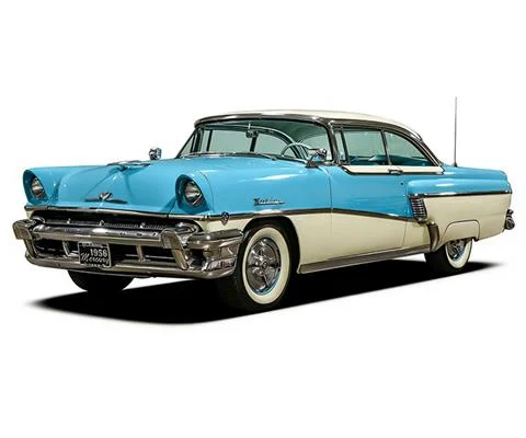 1956 Mercury MontClair Hard Top in Classic White and Niagara Blue - SUNSTAR