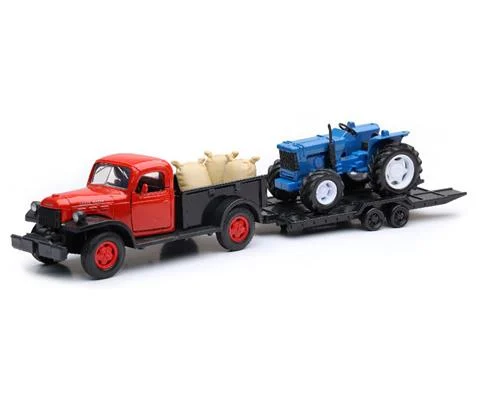 1946 Dodge Power Wagon with Farm Tractor - NEW-RAY