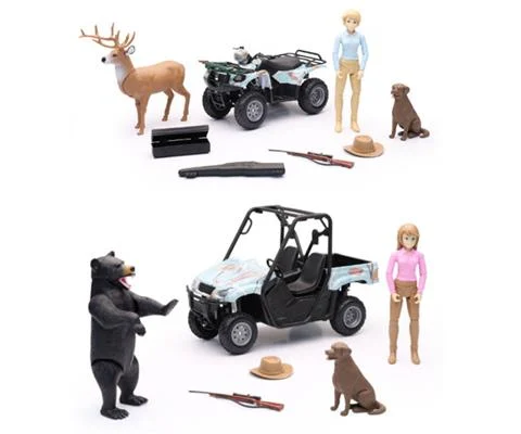Teal Camo Hunting Vehicle Playset - 4 Pieces in a non-Returnable Factory Sealed Case