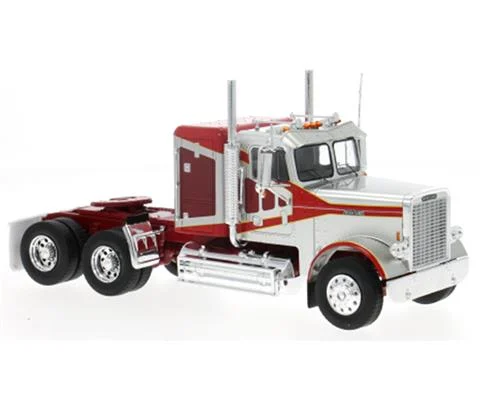 1977 Freightliner FLC 120 64 T in Silver and Red - Cab Only
