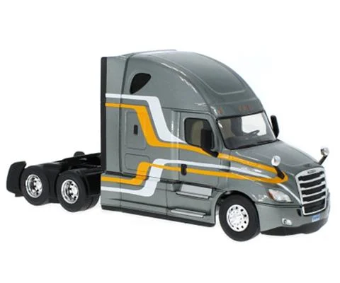2018 Freightliner Coronado in Grey with Yellow and White Stripes - Cab Only