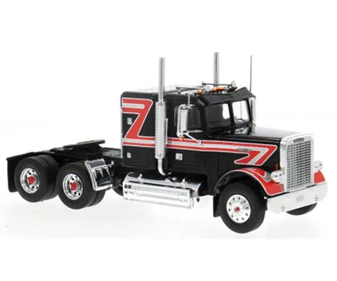 1977 Freightliner FLC 120 64 T in Black and Red - Cab Only