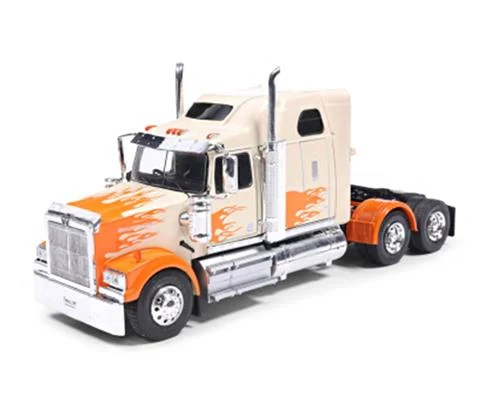 2000 Western Star 4900 in Beige with Orange Flames - Cab Only