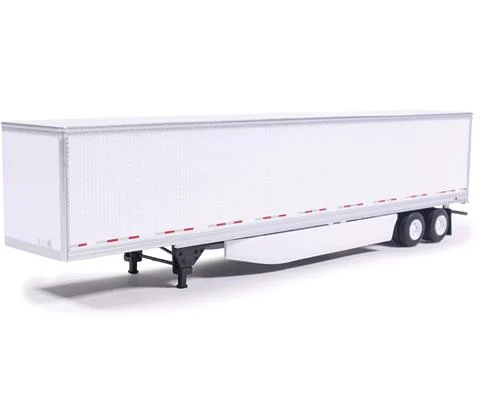 Modern 2-Axle Trailer in White with Side Skirts